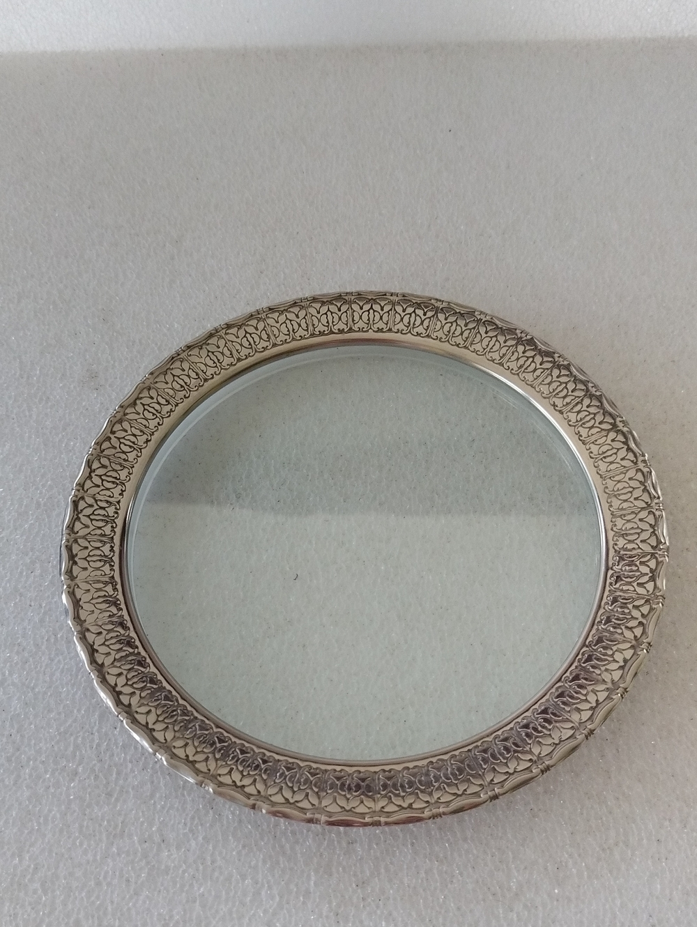 Vintage  silverplated round tray